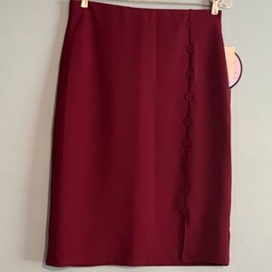 SELLING FASHION NEW WOMEN SKIRT SZ LARGE COLOR BURGUNDY BNWT